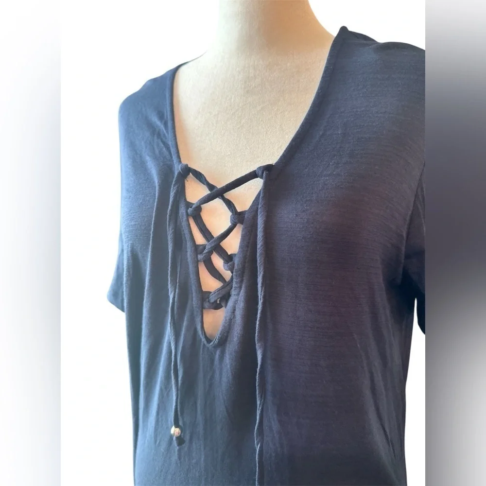L NWT pacific beach nwt lace up swim suit cover up beach summer dress vaca - Picture 2 of 7